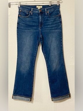 Madewell  Kick out Leg Jeans in a medium wash Cotton Altered to 30 length